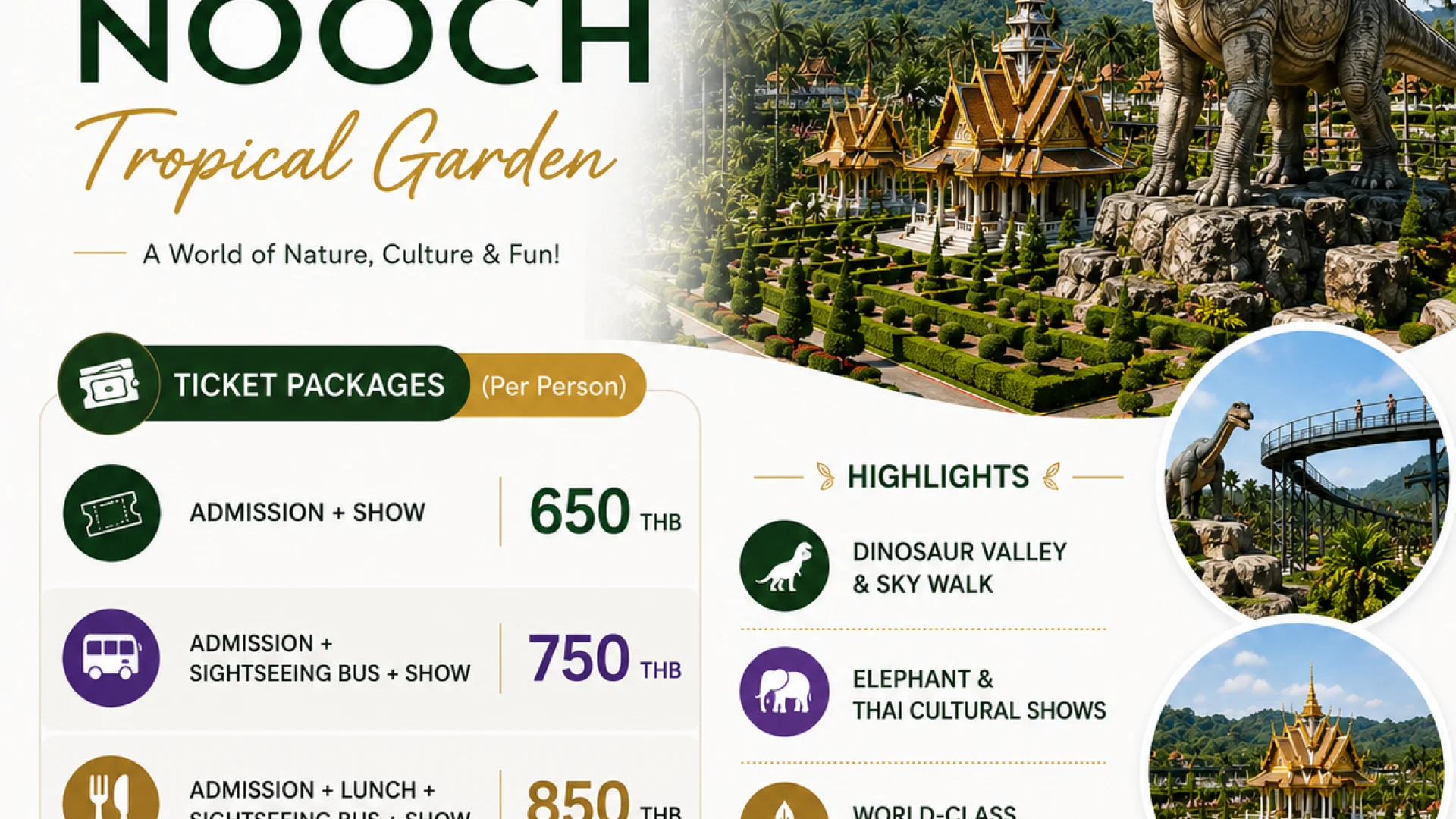 🌿 𝐍𝐨𝐧𝐠 𝐍𝐨𝐨𝐜𝐡 𝐓𝐫𝐨𝐩𝐢𝐜𝐚𝐥 𝐆𝐚𝐫𝐝𝐞𝐧 — 𝐏𝐚𝐭𝐭𝐚𝐲𝐚 🦖🌴
